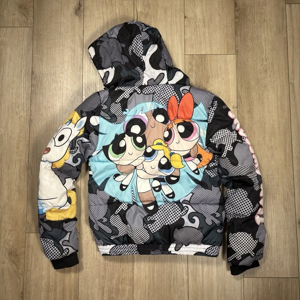 The Powerpuff Girls Members Only‎ Puffer Jacket Kids Size 14/16 Girls Full Zip